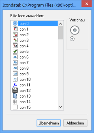 Gespeicherte Anfragen - Icon-Datei